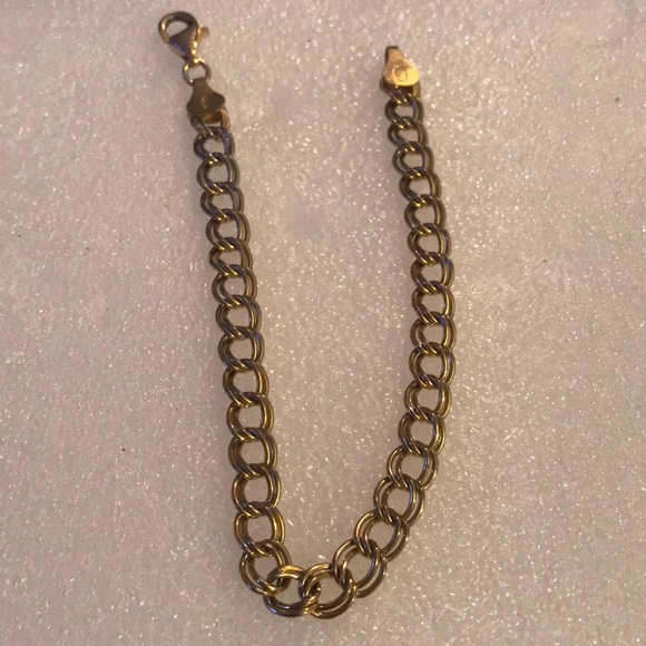 Gold over 925 Italian link bracelet - Picture 3 of 4